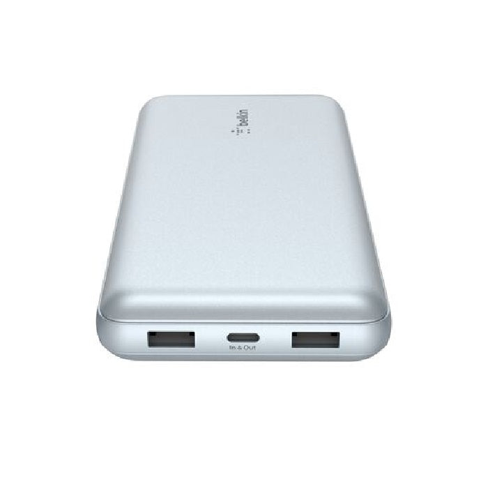 Belkin BoostCharge 20000mAh Triple-Port Power Bank with Cable - Pearl Blue Belkin