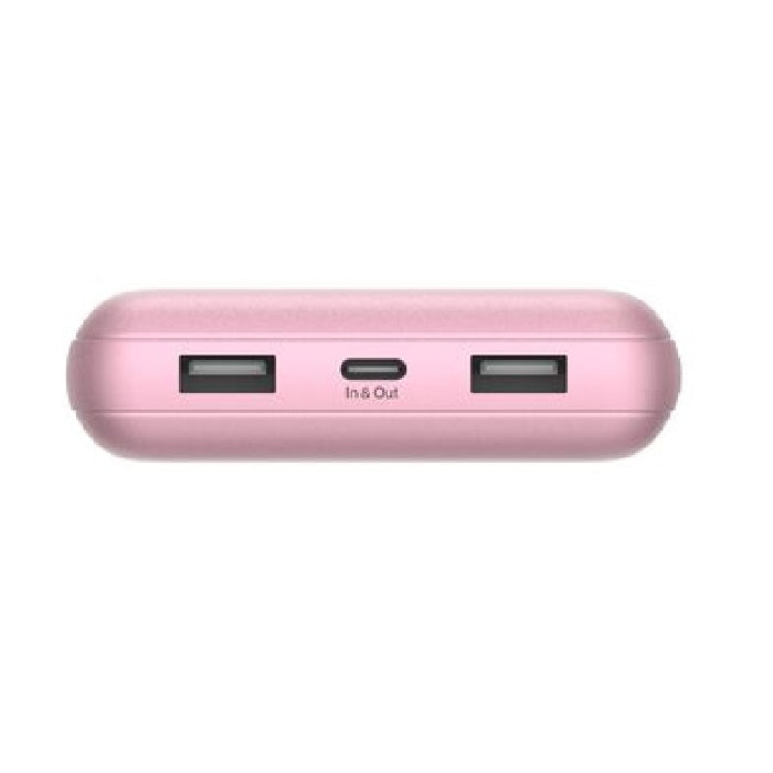 Belkin BoostCharge 20K Pink Power Bank - Triple Port USB-C Portable Charger 