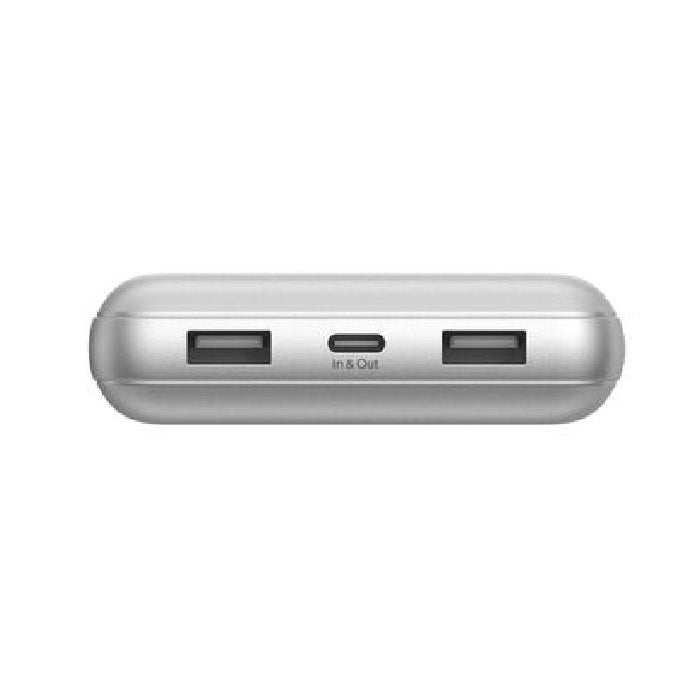 Belkin BoostCharge 20K mAh Triple-Port Power Bank with USB-C/A - Silver Belkin