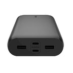 Belkin BoostCharge 26k mAh 4-Port Power Bank with USB-C Cable - Black Belkin