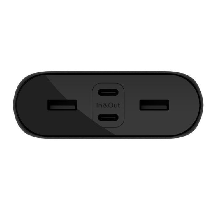 Belkin BoostCharge 26k mAh 4-Port Power Bank with USB-C Cable - Black Belkin