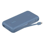 Belkin BoostCharge 20K mAh Power Bank with Integrated USB-C Cable - Blue Belkin