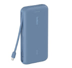 Belkin BoostCharge 20K mAh Power Bank with Integrated USB-C Cable - Blue Belkin