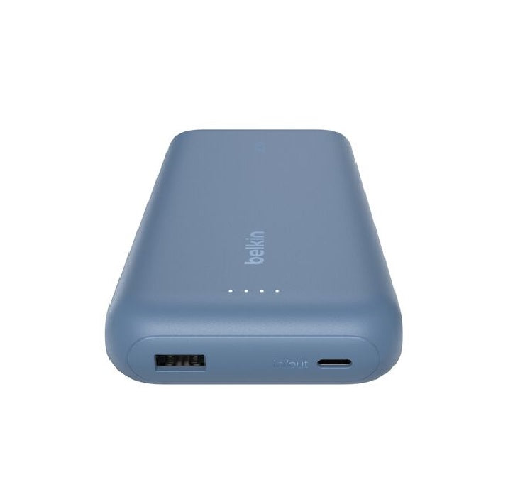 Belkin BoostCharge 20K mAh Power Bank with Integrated USB-C Cable - Blue Belkin
