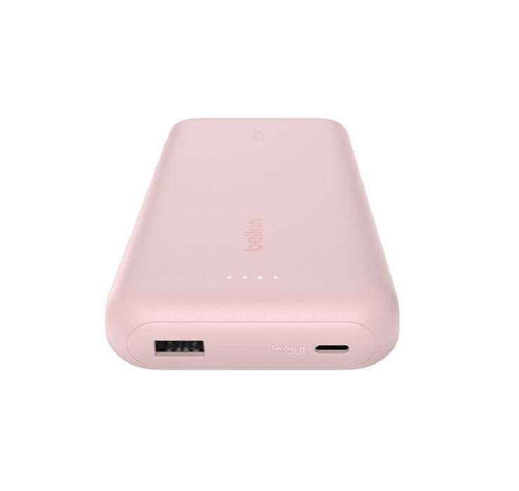 Belkin BoostCharge 20K mAh Pink Power Bank | Built-in USB-C Cable, 30W Fast Charge Belkin