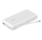 Belkin BoostCharge 20K mAh Power Bank with Integrated USB-C Cable - White Belkin