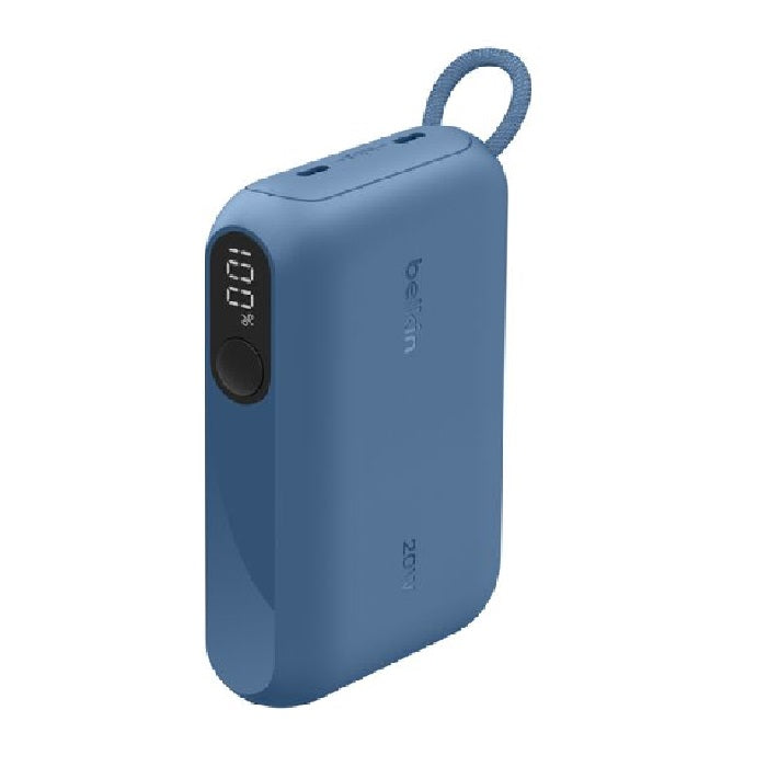 Belkin BoostCharge 10K mAh Power Bank with Display & USB-C Cable (Blue) Belkin