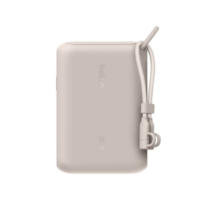 Belkin BoostCharge 10K mAh Power Bank with Display & USB-C Cable - Sand Belkin