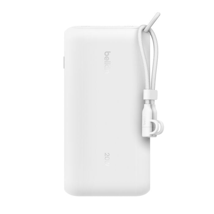 Belkin BoostCharge 20K mAh Power Bank with Display & USB-C Cable - White Belkin