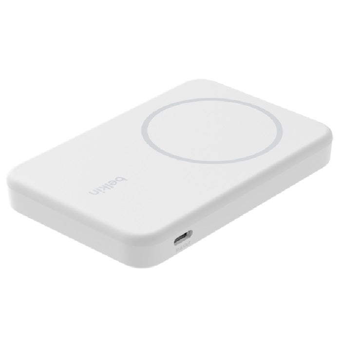 Belkin BoostCharge Pro 5k mAh Magnetic Qi2 Power Bank - White Belkin