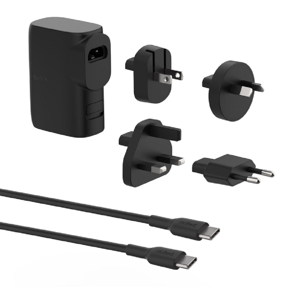 Belkin BoostCharge Hybrid 25W Charger, 5K Power Bank & Travel Kit - Black Belkin