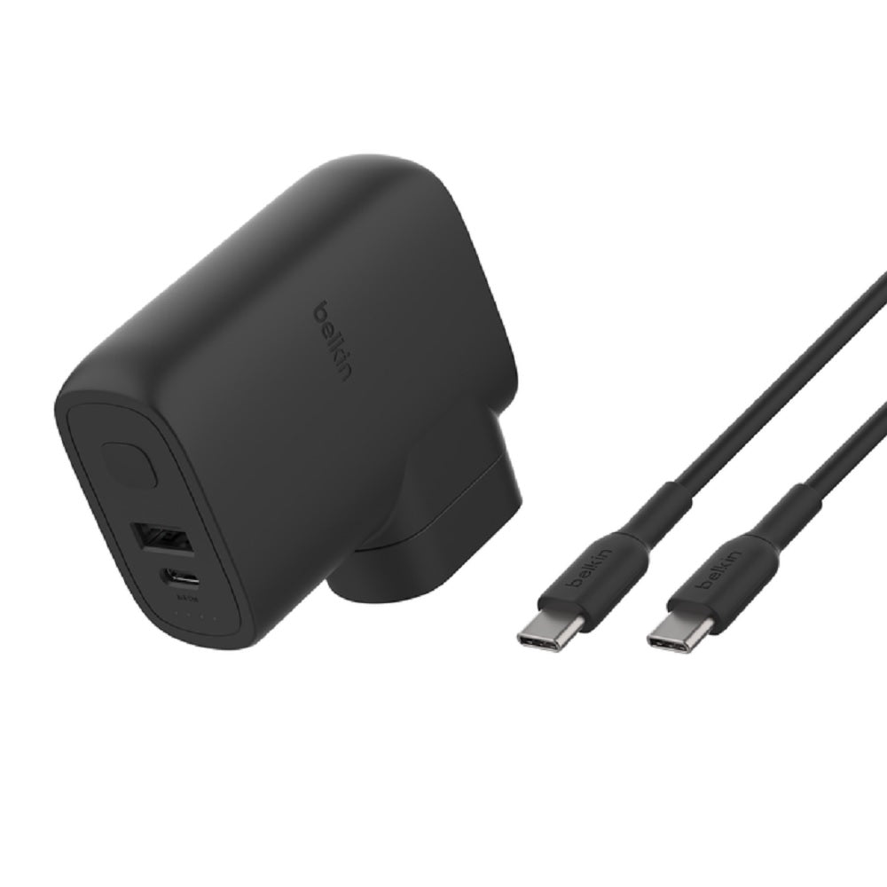 Belkin BoostCharge Hybrid 25W Charger, 5K Power Bank & Travel Kit - Black Belkin