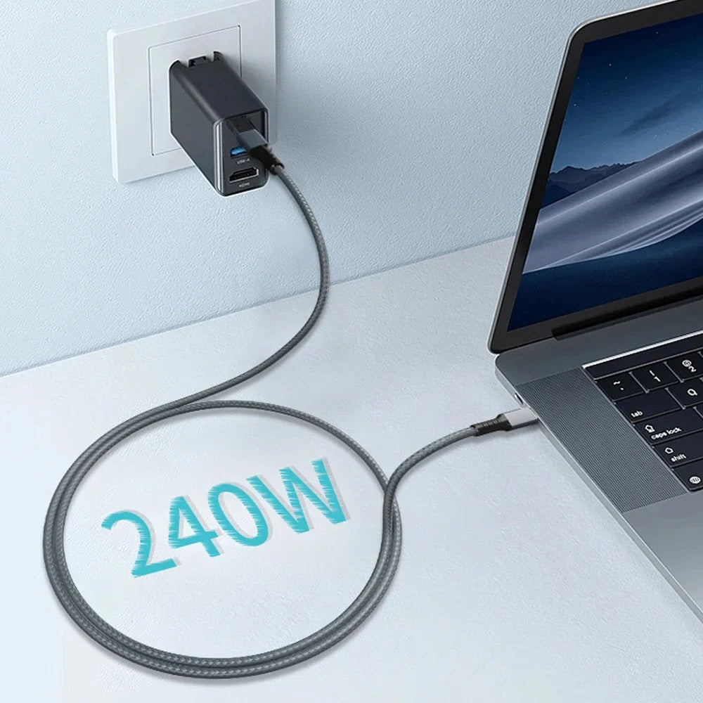 BoostUp Thunderbolt 4 USB-C Cable 1M Black - 40Gbps, 240W, 8K Display 