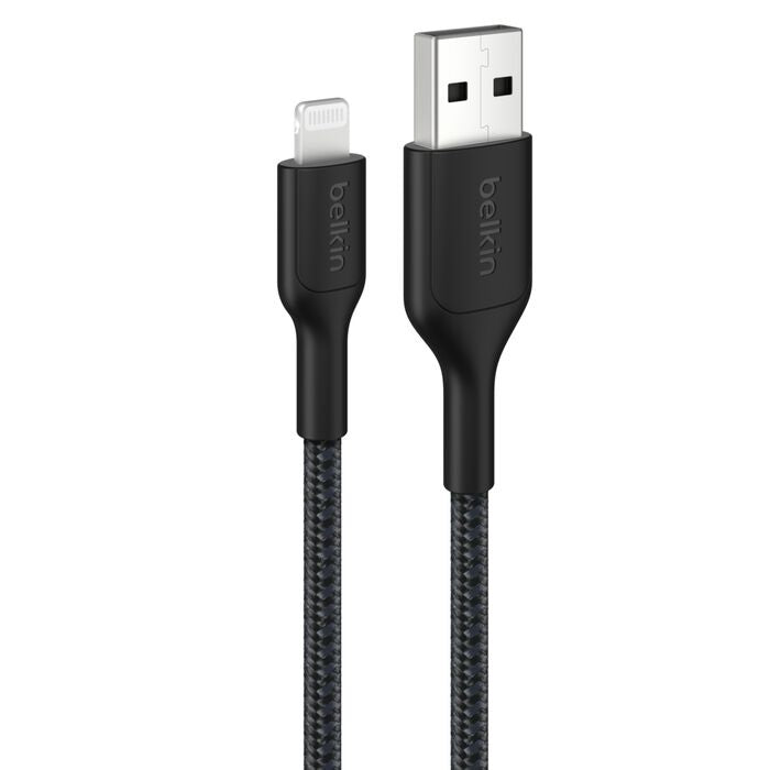 Belkin BoostCharge Pro Braided Lightning to USB-A Cable 2M, Black Belkin