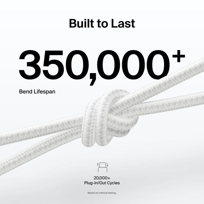 Belkin BoostCharge Pro Braided Lightning Cable (2M) - White MFi Certified 