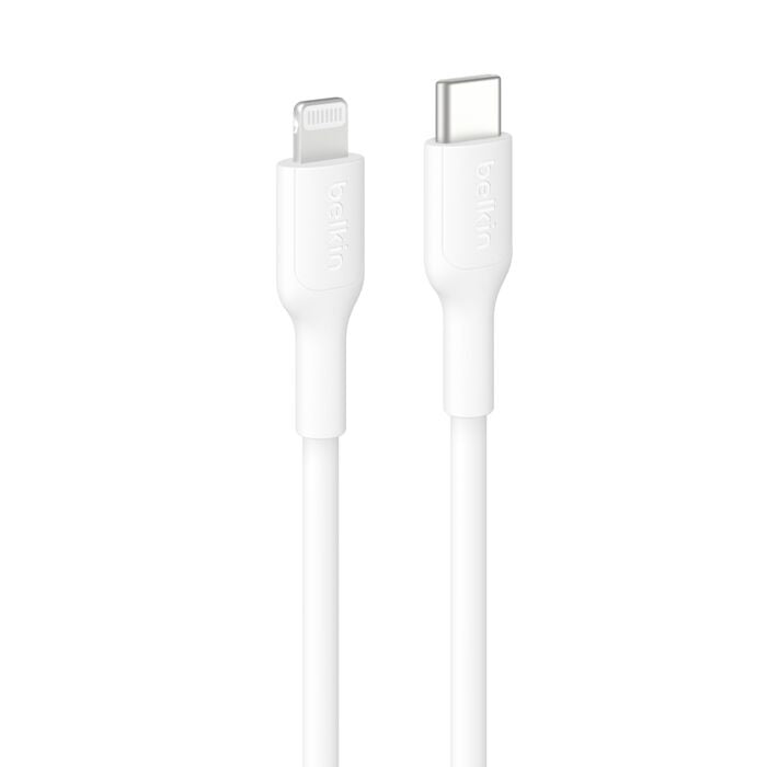 Belkin BoostCharge MFI Lightning to USB-C Cable for iPhone (1M, White) Belkin