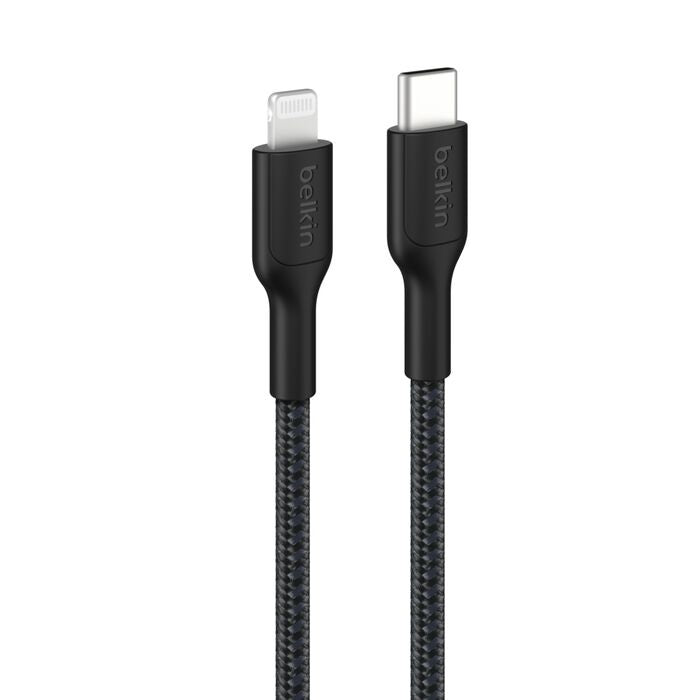 Belkin BoostCharge Pro Braided Lightning to USB-C Cable (1M) - Black Belkin