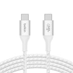Belkin BoostCharge Braided USB-C to USB-C Fast Charge Cable 2M - White Belkin