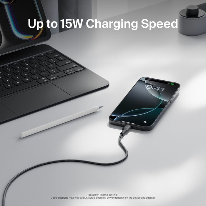 Belkin BoostCharge Pro Braided USB-C to USB-A Fast Charge Cable 1M Black Belkin