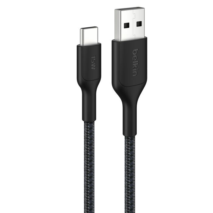 Belkin BoostCharge Pro Braided USB-C to USB-A Cable 2M - Black Belkin