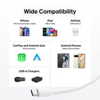 Belkin BoostCharge Pro Braided USB-C to USB-A Charging Cable 2M - White Belkin