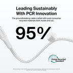 Belkin BoostCharge Pro Braided USB-C to USB-C Cable 1M - 240W White Belkin
