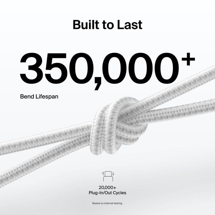 Belkin BoostCharge Pro 2M USB-C to USB-C Fast Charge Braided Cable - White Belkin