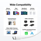 Belkin BoostCharge Pro 3M Braided USB-C to USB-C 240W Cable - White Belkin