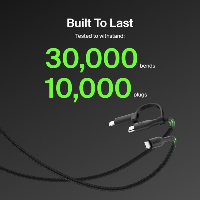 Belkin BoostCharge Pro 2-in-1 USB-C & Lightning Fast Charge Cable 1.5M Belkin