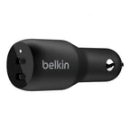 Belkin BoostCharge 36W Dual USB-C Car Charger for iPhone - Black Belkin
