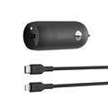 Belkin BoostCharge 30W USB-C PD Car Charger + Lightning Cable for iPhone Belkin