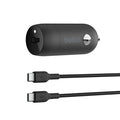 Belkin BoostCharge 30W USB-C Car Charger with USB-C Cable - Black Belkin