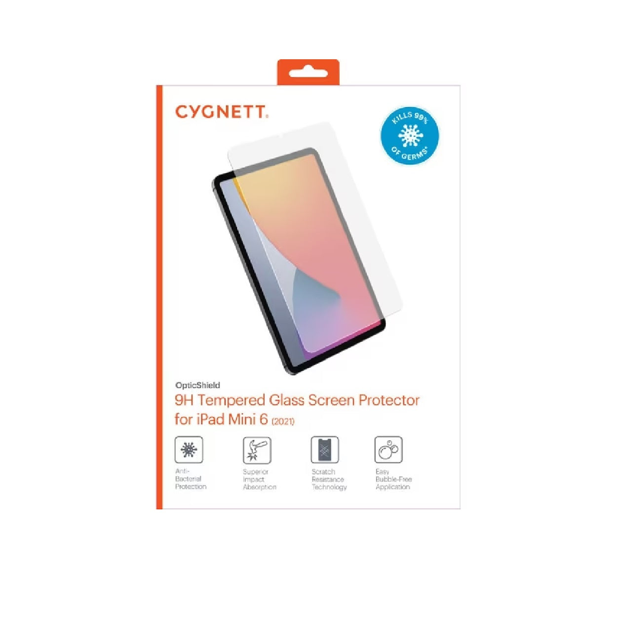 Cygnett OpticShield Tempered Glass for iPad Mini (6th & 7th Gen) 