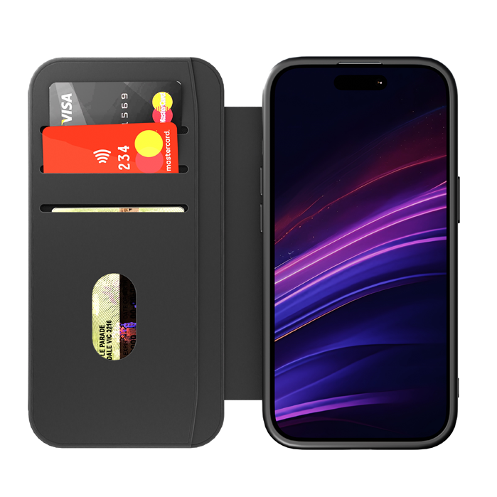 Cygnett MagWallet iPhone 16 Pro Max Case - Black with Card Slots & Drop Protection 