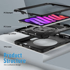 USP Rugged iPad Mini 6th/7th Gen Case - Kickstand, Black 