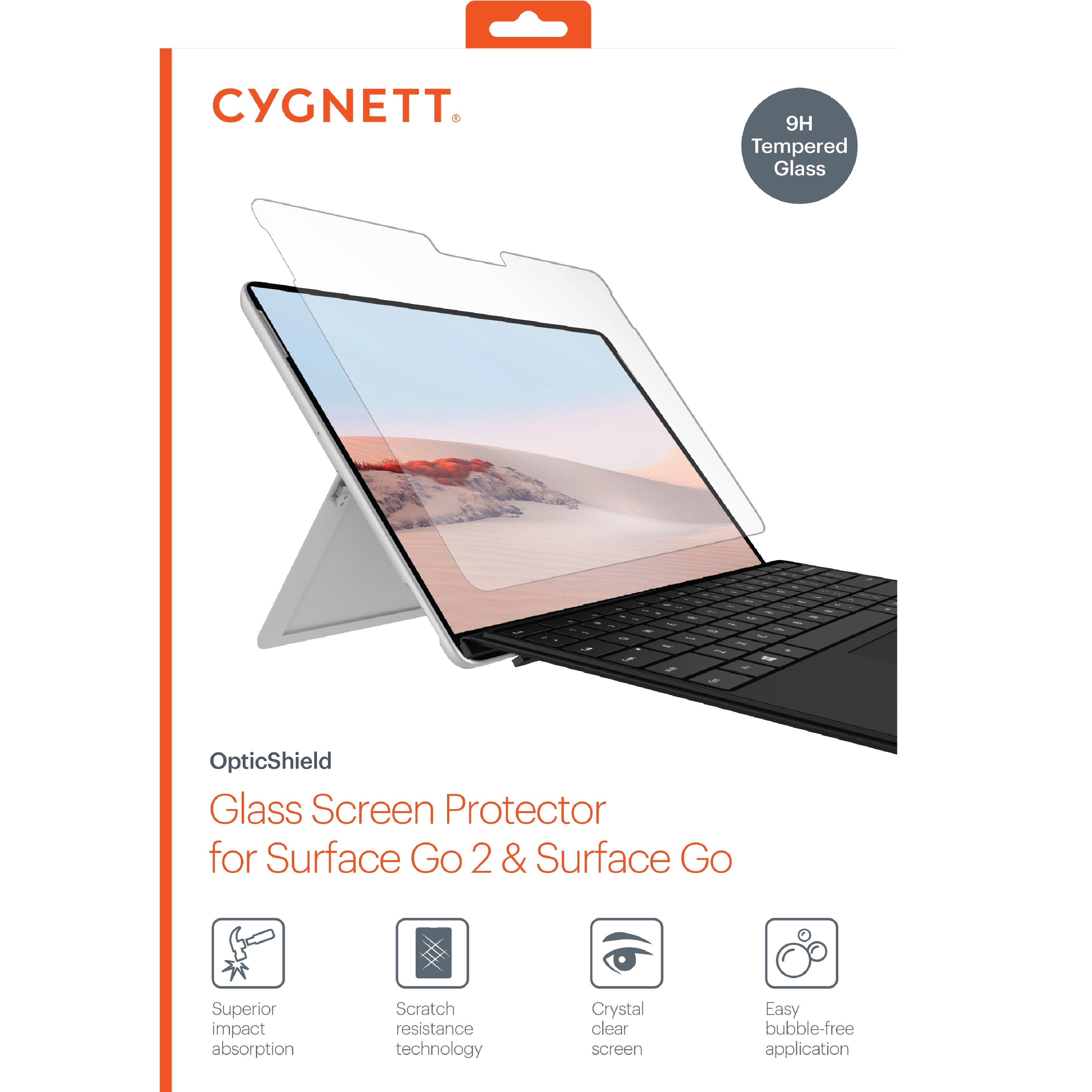 Cygnett OpticShield Tempered Glass for Microsoft Surface Go 1/2/3 