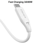 Cygnett USB-C to USB-C Fast Charge Cable 60W for Laptops 1M White 
