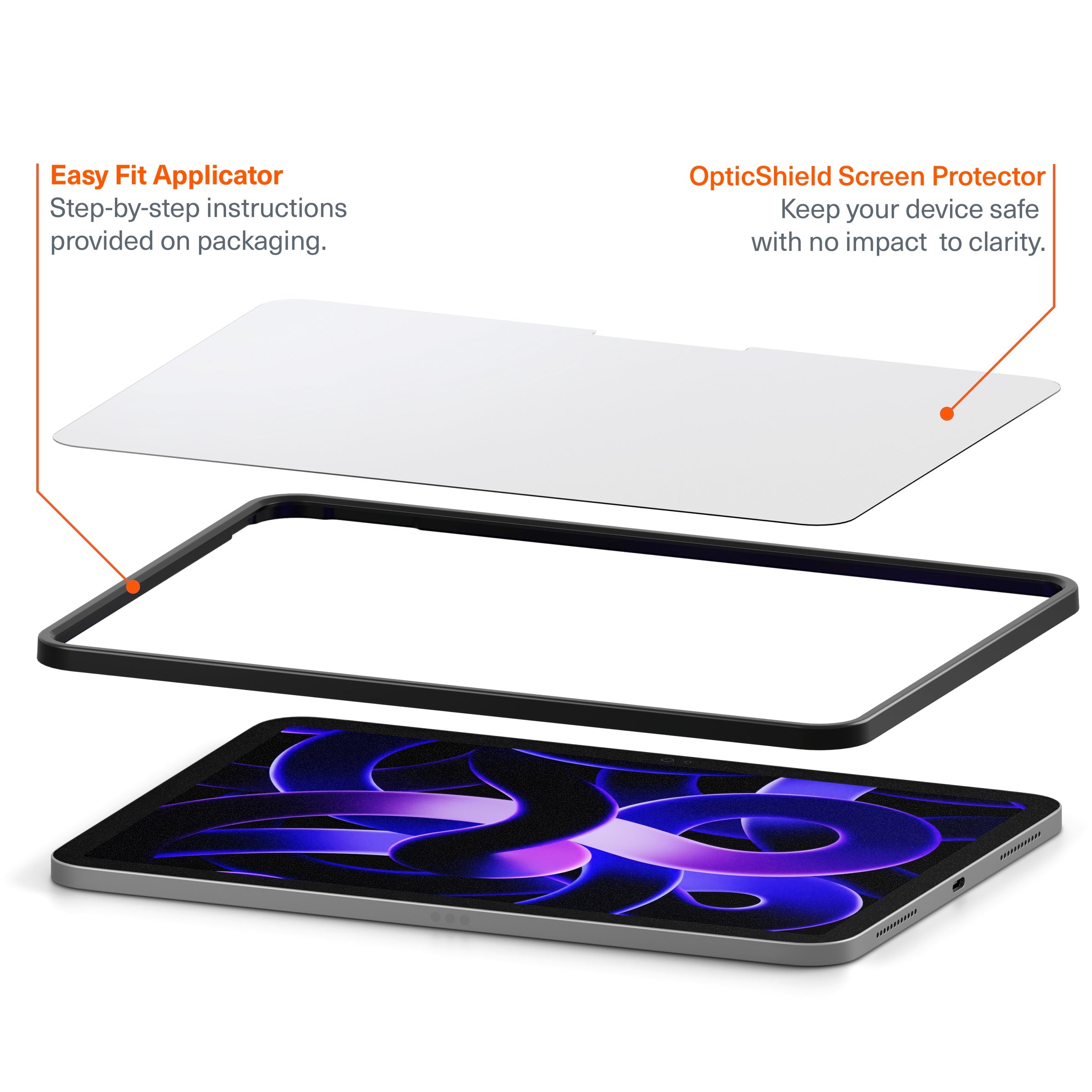 Cygnett OpticShield iPad Air 11 (M2/M3/6th Gen) Impact Glass Protector 