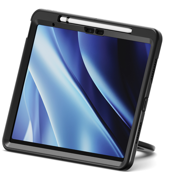 Cygnett GripStand Case for iPad Air 13 (M2/M3) - Black | Screen Protector 