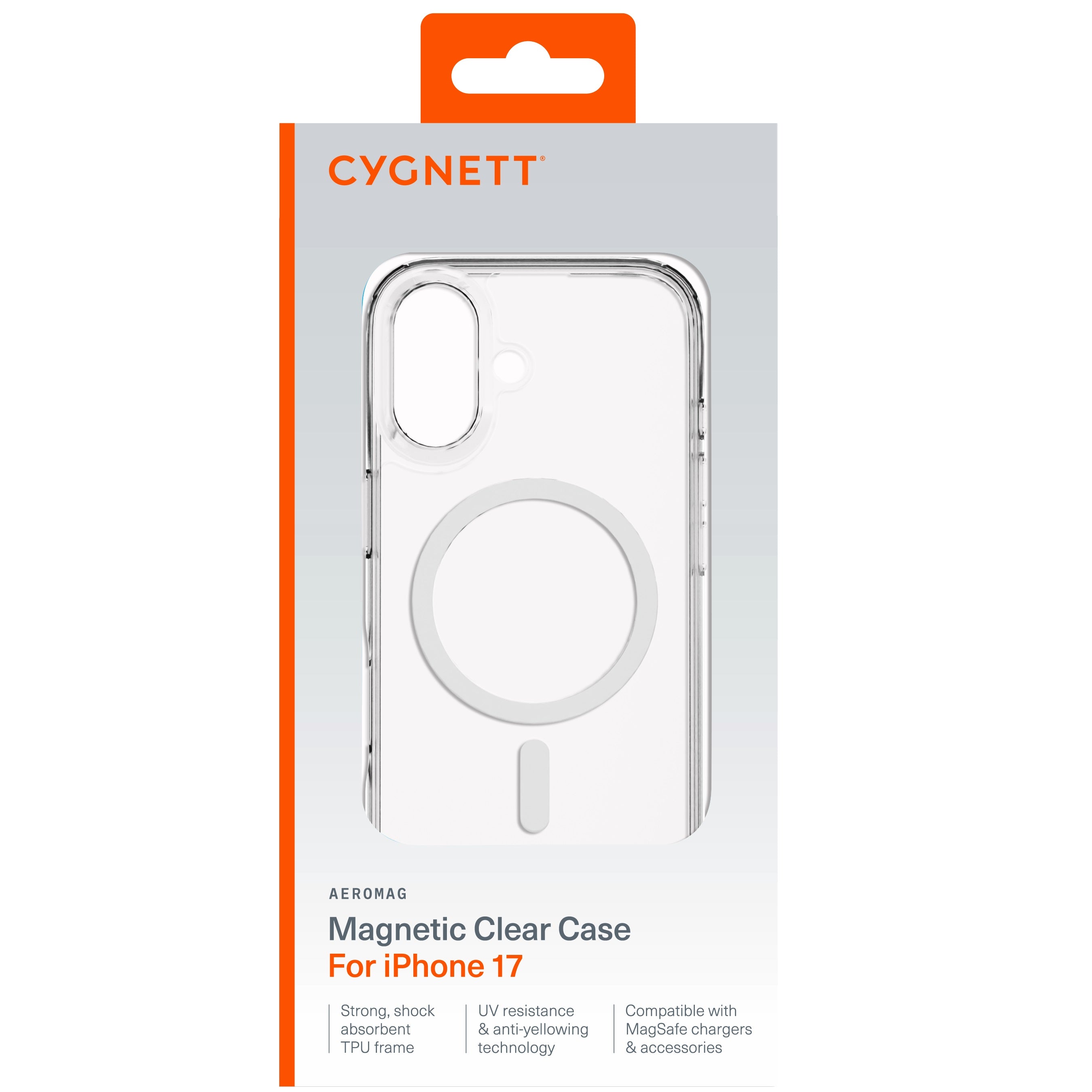 Cygnett AeroMag iPhone 17 (6.3) MagSafe Clear Case 
