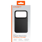 Cygnett MagSilk Magnetic Silicone Case for iPhone 17 Pro Max - Black 
