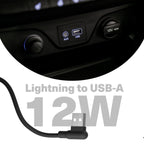 Cygnett DriveSync Right Angle Silicone Lightning to USB-A Cable 0.7M 