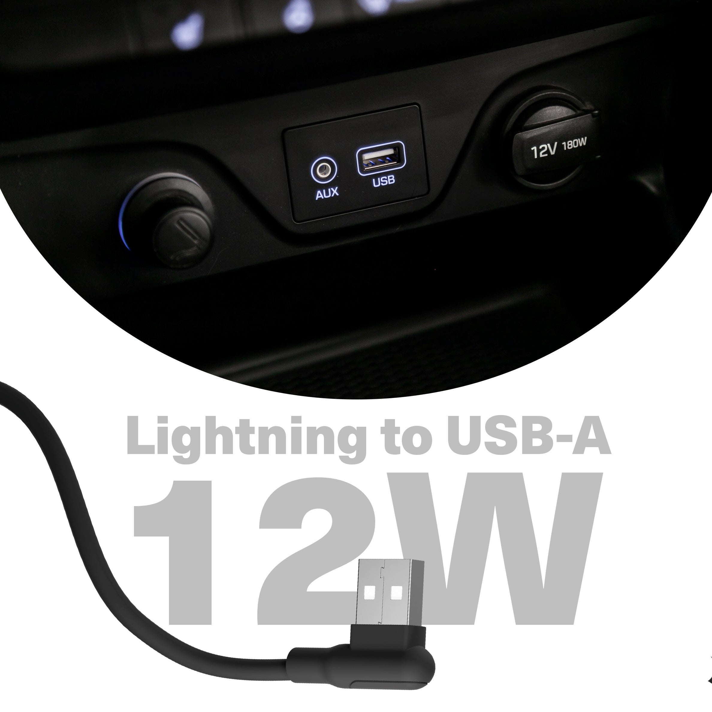 Cygnett DriveSync Right Angle Silicone Lightning to USB-A Cable 0.7M 