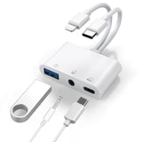 USP Lightning/USB-C to USB Adapter: OTG, 3.5mm Audio & Fast Charge
