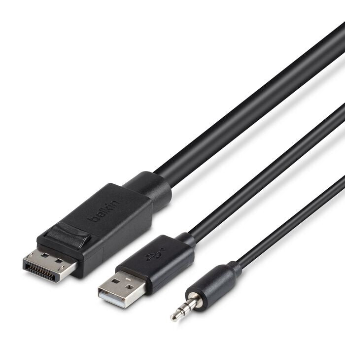 Belkin Secure KVM DisplayPort Cable 6ft - TAA, 4K@60Hz, High Retention Belkin