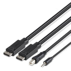 Belkin Secure KVM Cable - Dual DisplayPort, USB, Audio, TAA, 4K Belkin