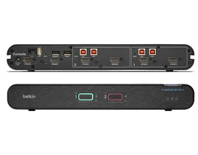 Belkin 2-Port Secure Dual Head KVM Switch w/ CAC