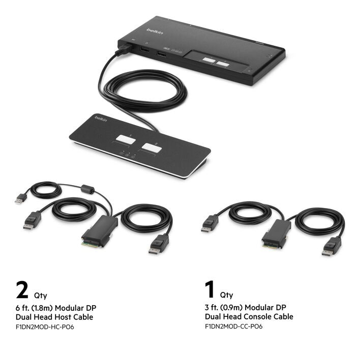 Belkin Secure KVM Switch 2-Port Dual Head DP PP4.0 with Remote Belkin