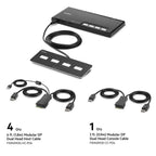 Belkin Secure KVM 4-Port Dual Head DP Modular Switch PP4.0 - Black Belkin