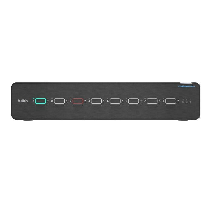 Belkin Secure KVM Switch - 8-Port Dual Head w/ CAC - Black Belkin